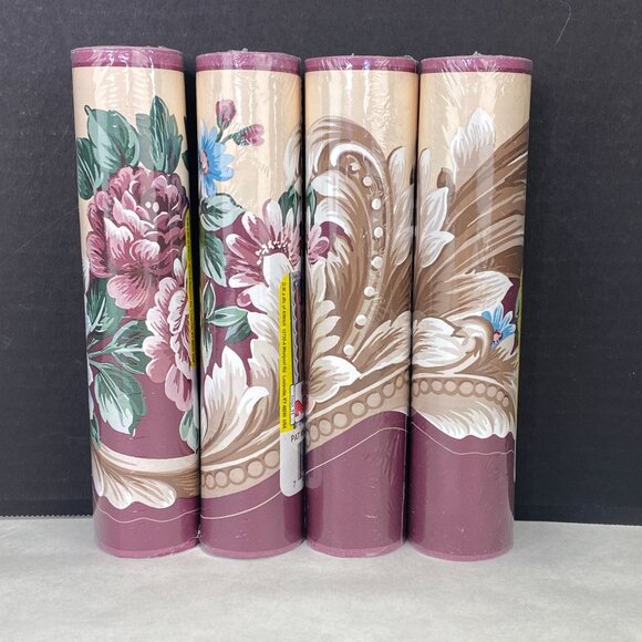 DW Kittrich Floral Prepasted Floral Wallborder Wallpaper Juliette 4 Rolls New - Picture 1 of 9